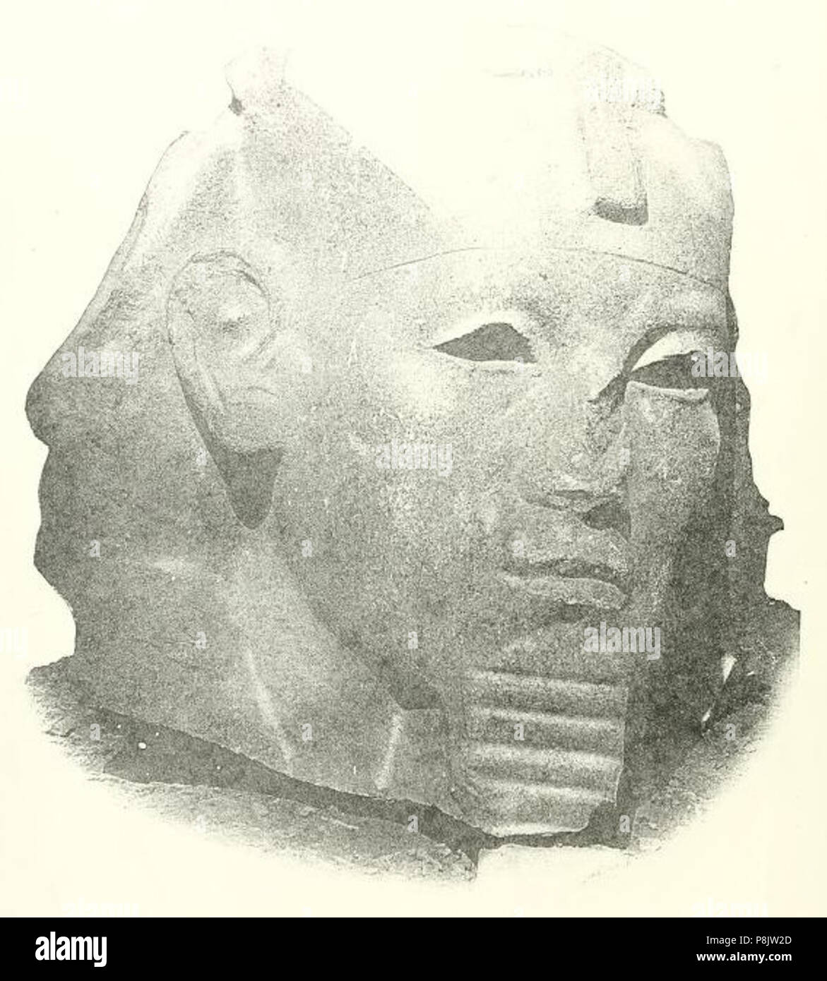 . 532 statua Amenemhat III Hyksos Naville 01 Foto Stock