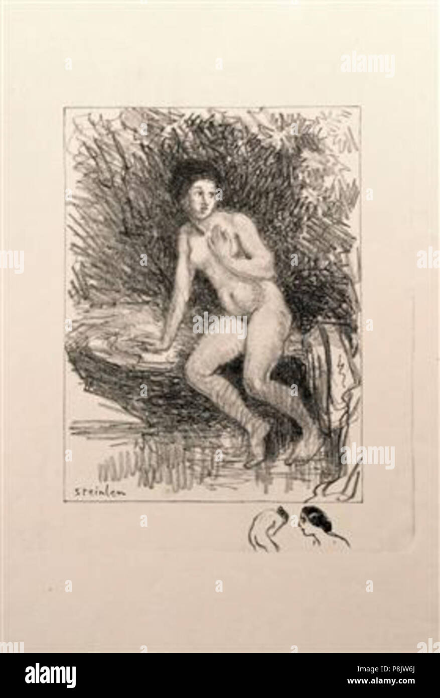 . 532 Steinlen - au bord-de-l-eau-1901 Foto Stock