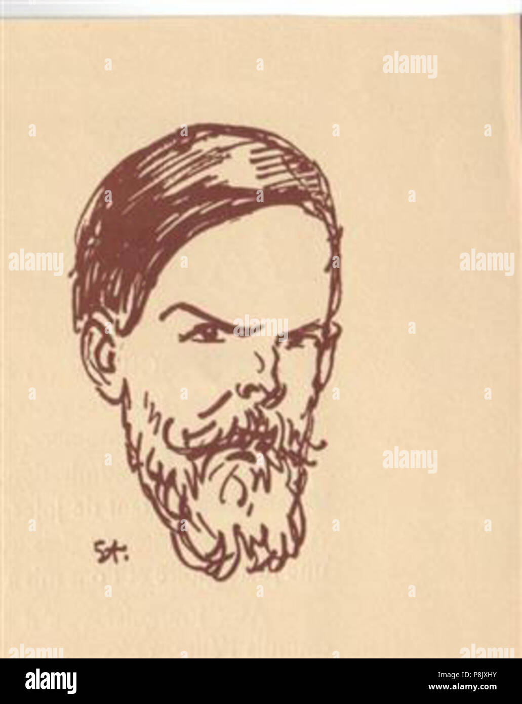 . 537 Steinlen - Ritratto di Frank Brangwyn--1923 Foto Stock