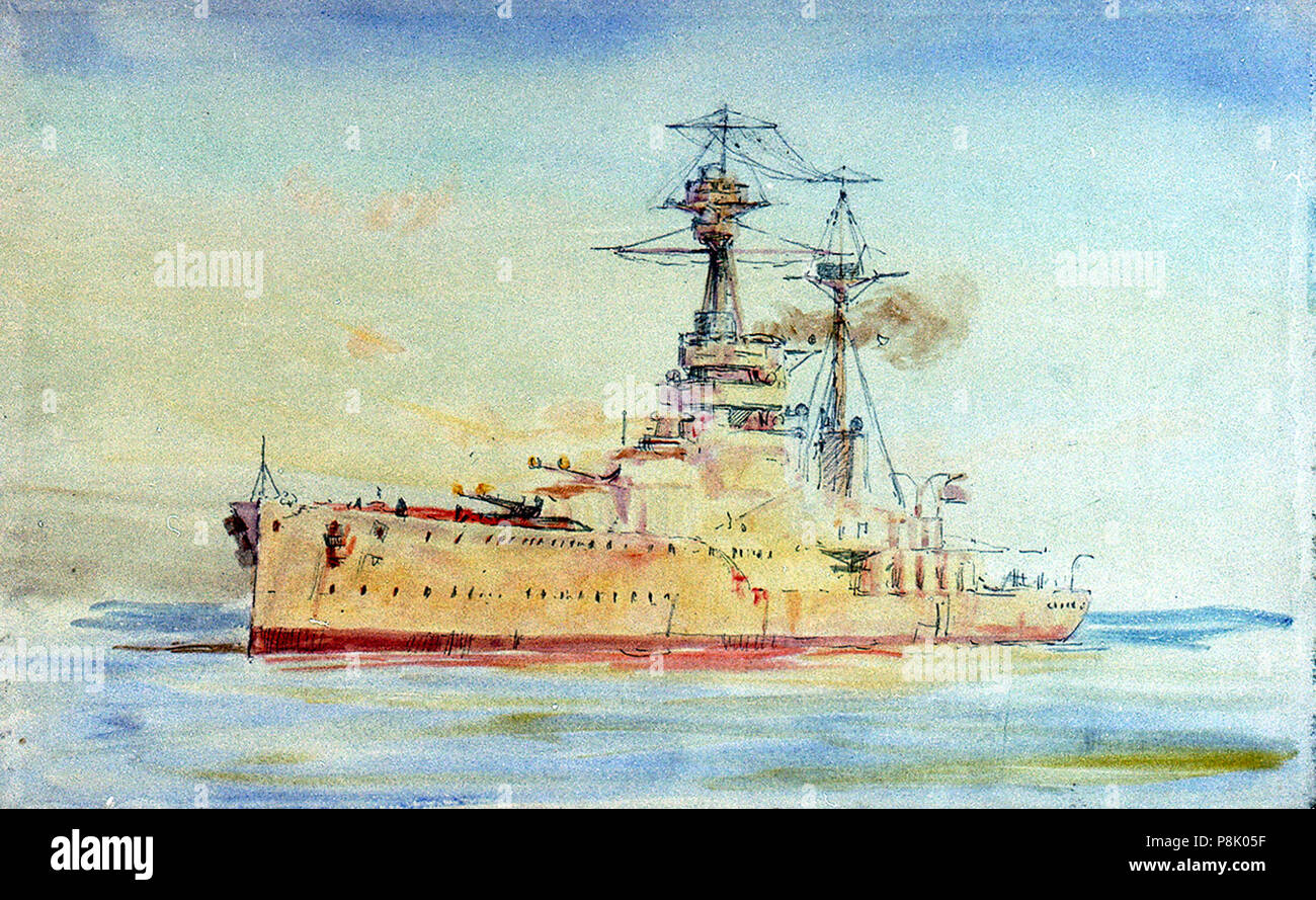 . 544 Studio di un 'Royal Sovereign " (R)-classe corazzata RMG PW1822 Foto Stock