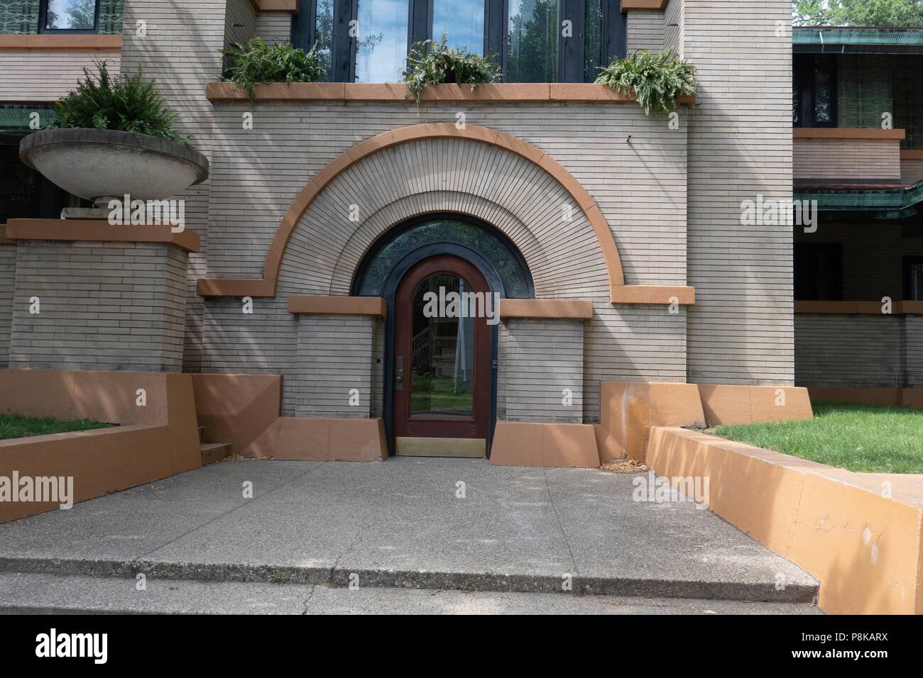 Questo raffinato esempio di Frank Lloyd Wright prairie architettura di stile è stato commissionato dalla ricca vedova, Susan Lawrence Dana nel 1902 ed è una delle principali t Foto Stock