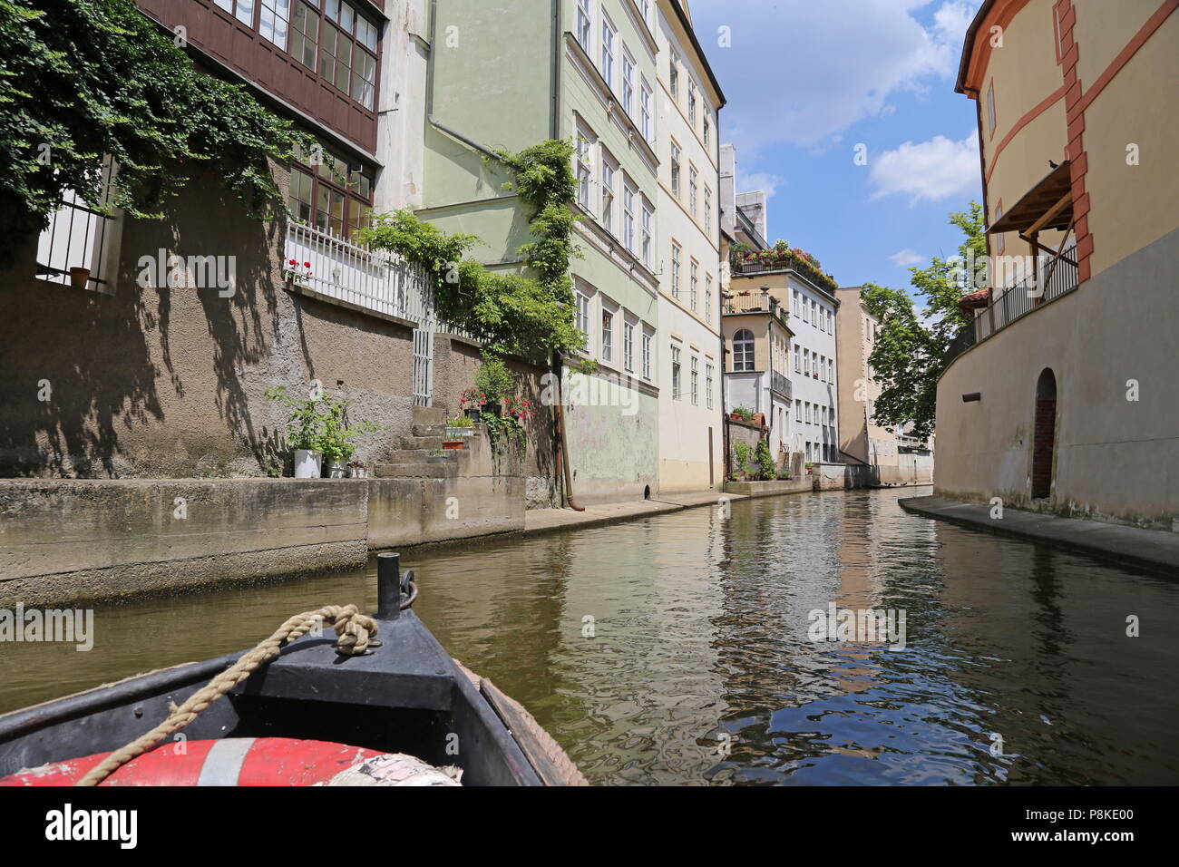 Čertovka (Devil's Stream aka piccola Venezia di Praga), Malá Strana (Quartiere Piccolo), Praga Cechia (Repubblica Ceca), Europa Foto Stock