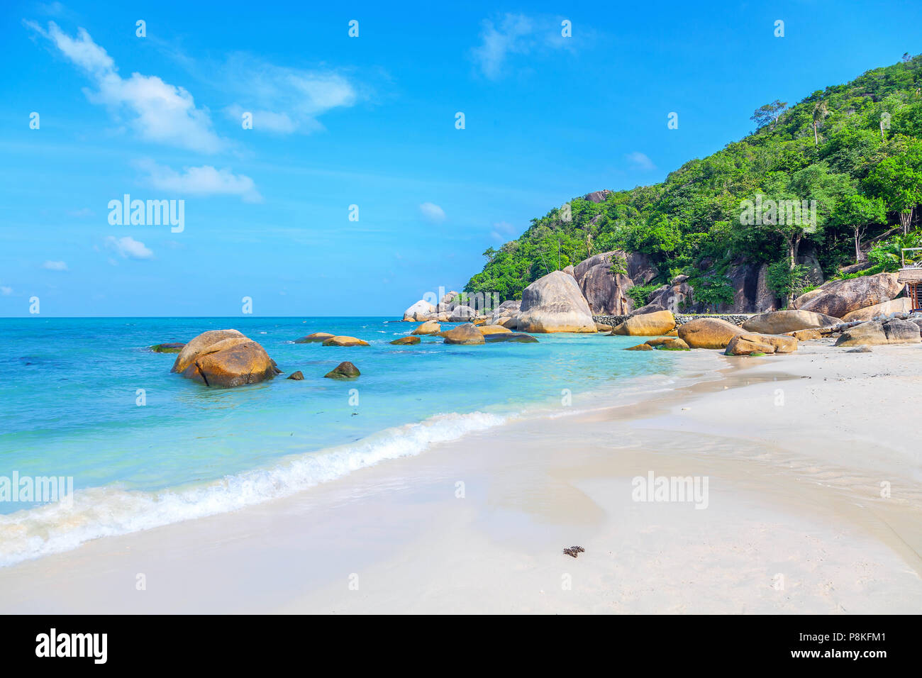 Spiaggia d'argento su Koh Samui in Thailandia. Foto Stock