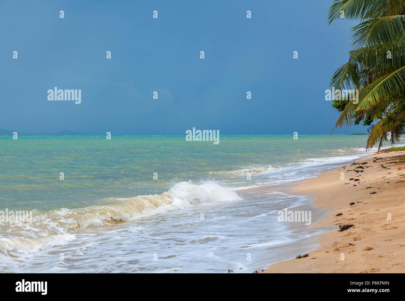 Una tempesta tropicale di Koh Samui in Thailandia. Foto Stock