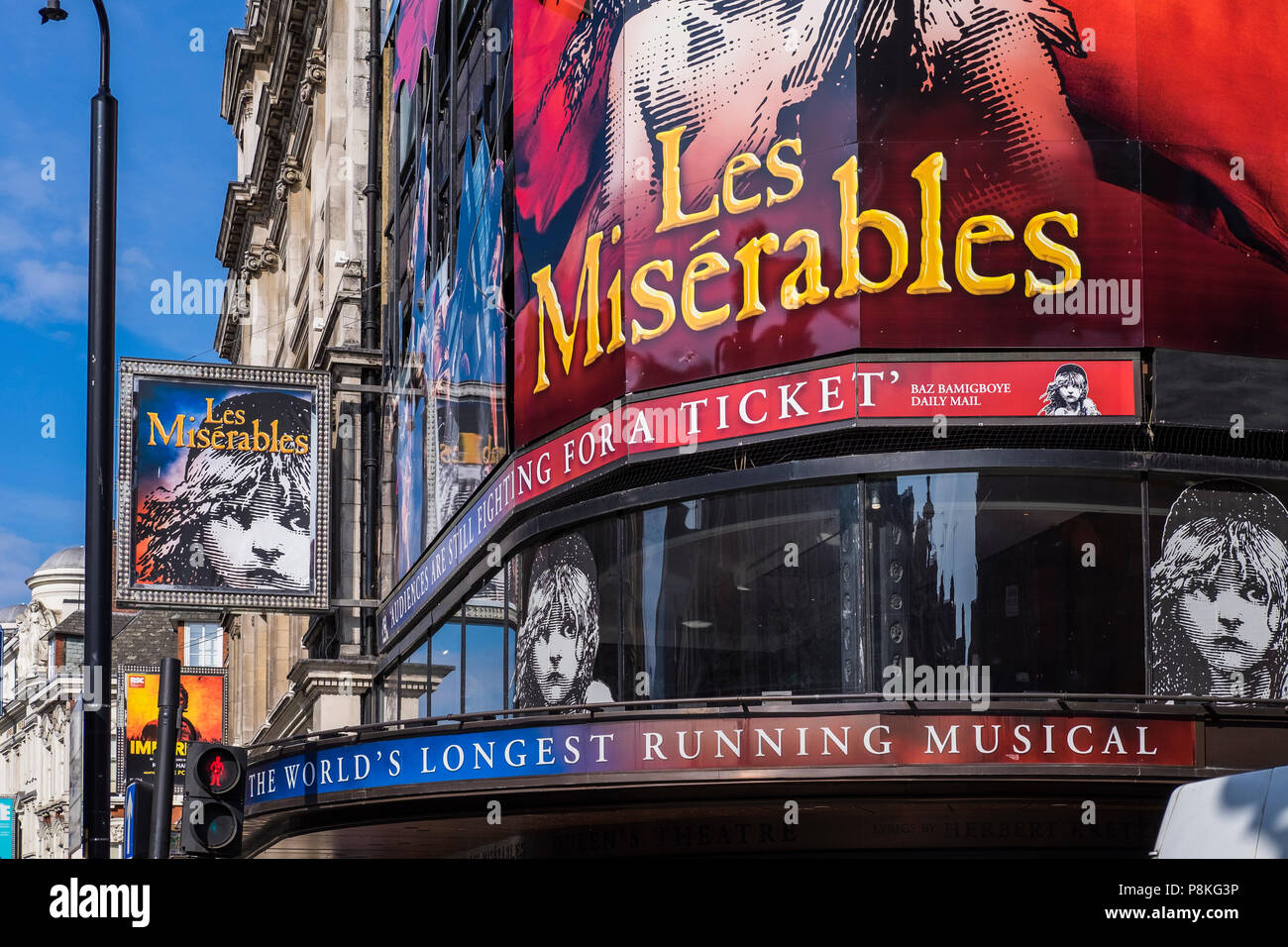 Les Miserables musicali, Queens Theatre, London, England, Regno Unito Foto Stock