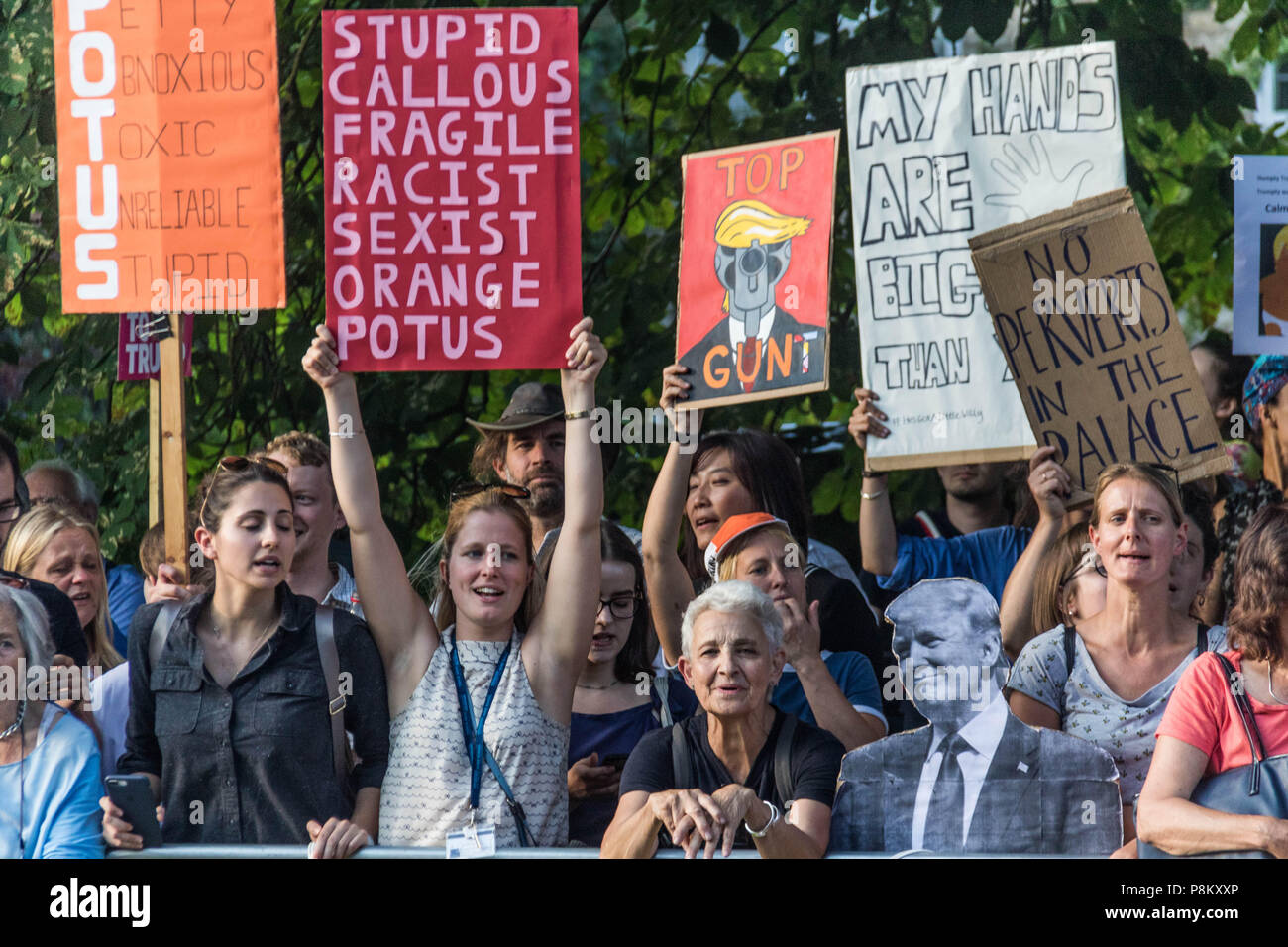 Londra, Regno Unito. 12 Luglio, 2018. Trump Demo, il Palazzo di Blenheim Credito: Graham Lenton/Alamy Live News Foto Stock