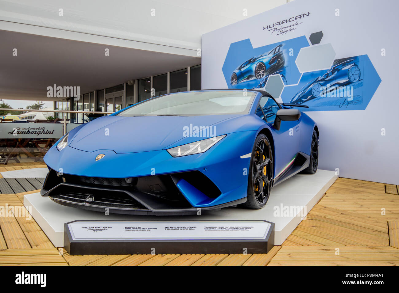 Goodwood Festival of Speed, Chichester, Regno Unito. 12 luglio 2018. Lamborghini Huracan. Credito: Stuart C. Clarke/Alamy Live News Foto Stock