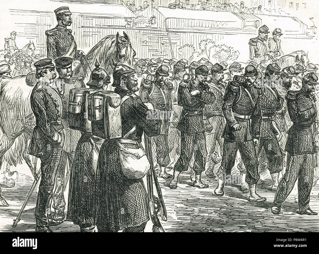 La evacuazione di di Metz, 29 ottobre 1870. L'Assedio di Metz, durante la guerra franco-prussiana Foto Stock