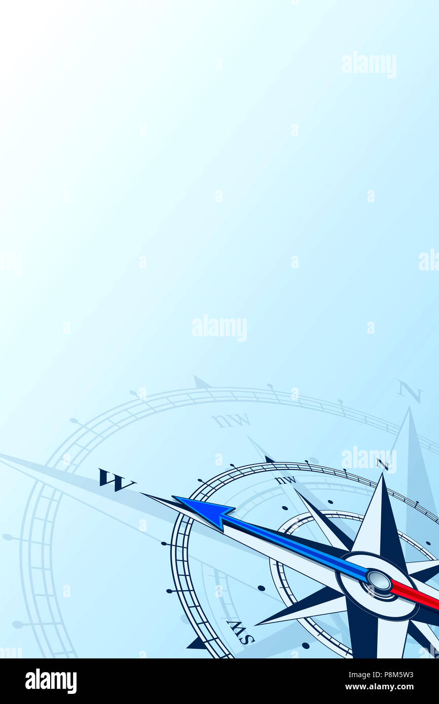 Compass west illustrazione dello sfondo Foto Stock