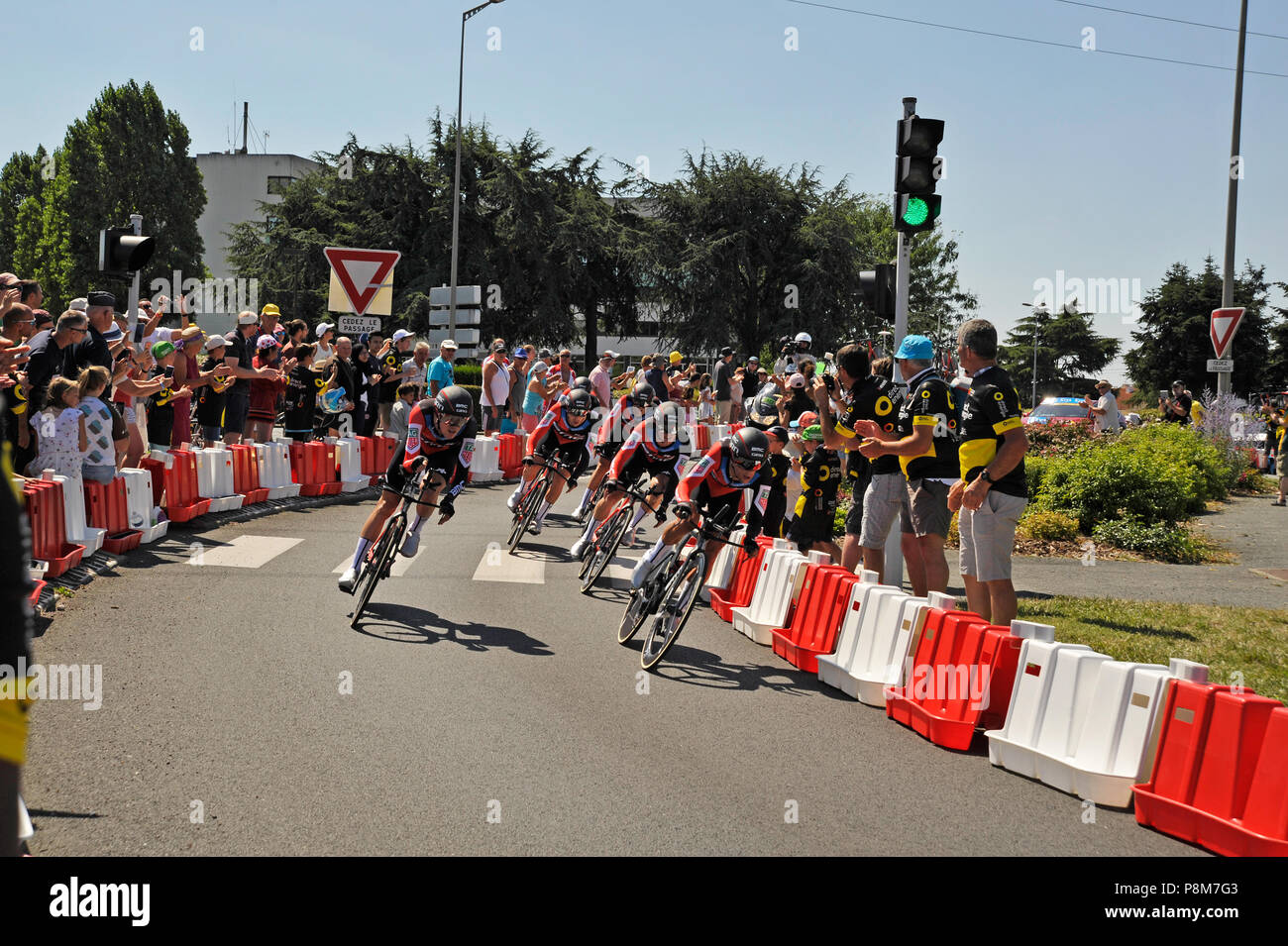 Tour de France time trial 2018 Foto Stock