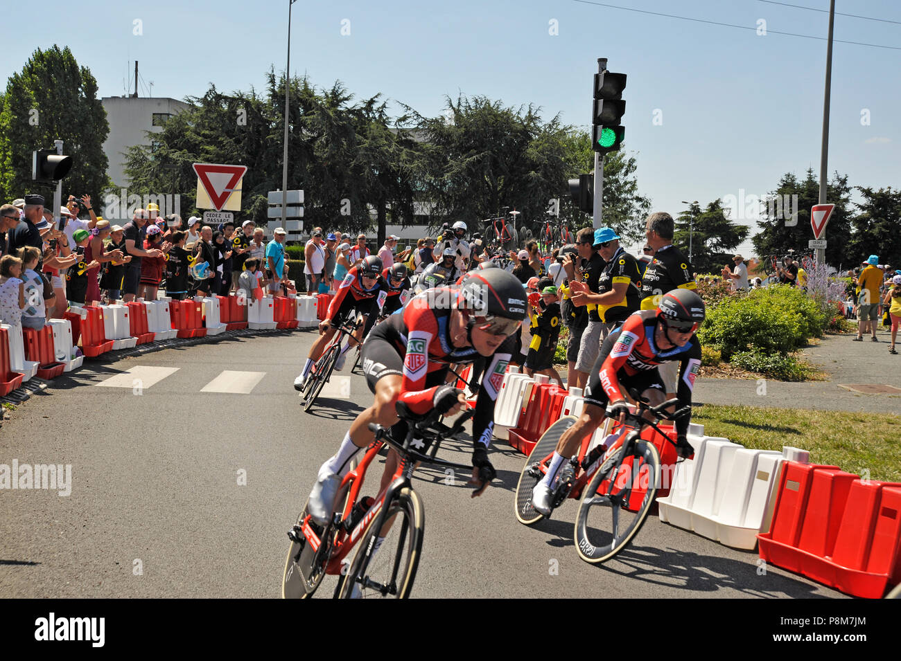 Tour de France time trial 2018 Foto Stock