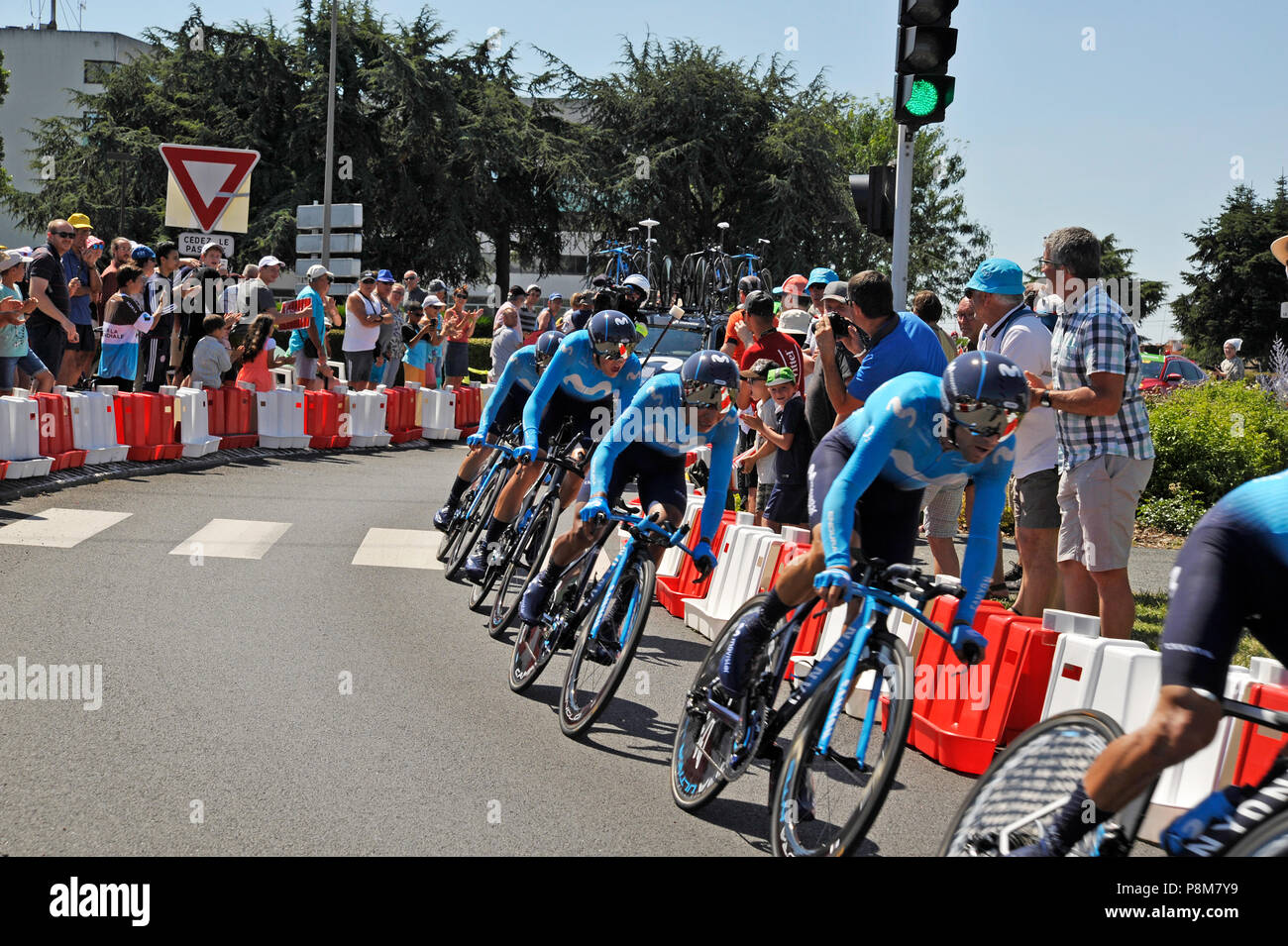 Tour de France time trial 2018 Foto Stock