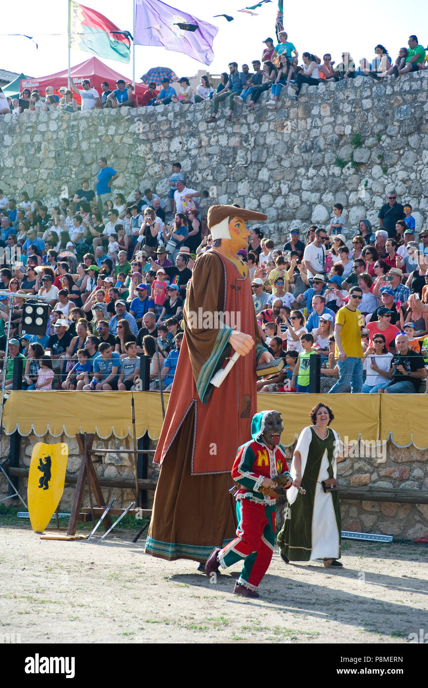 Festa medievale in Hita, Guadalajara, Spagna. Il 7 luglio 2018. Foto Stock