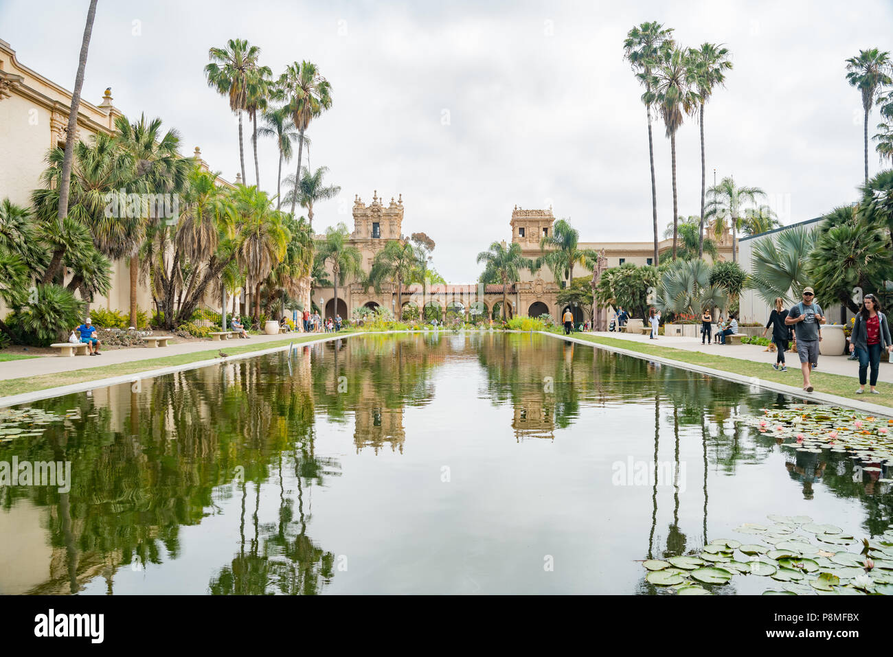 San Diego, giu 27: lily pond nella bella e storica Balboa Park a giugno 27, 2018 a San Diego, California Foto Stock