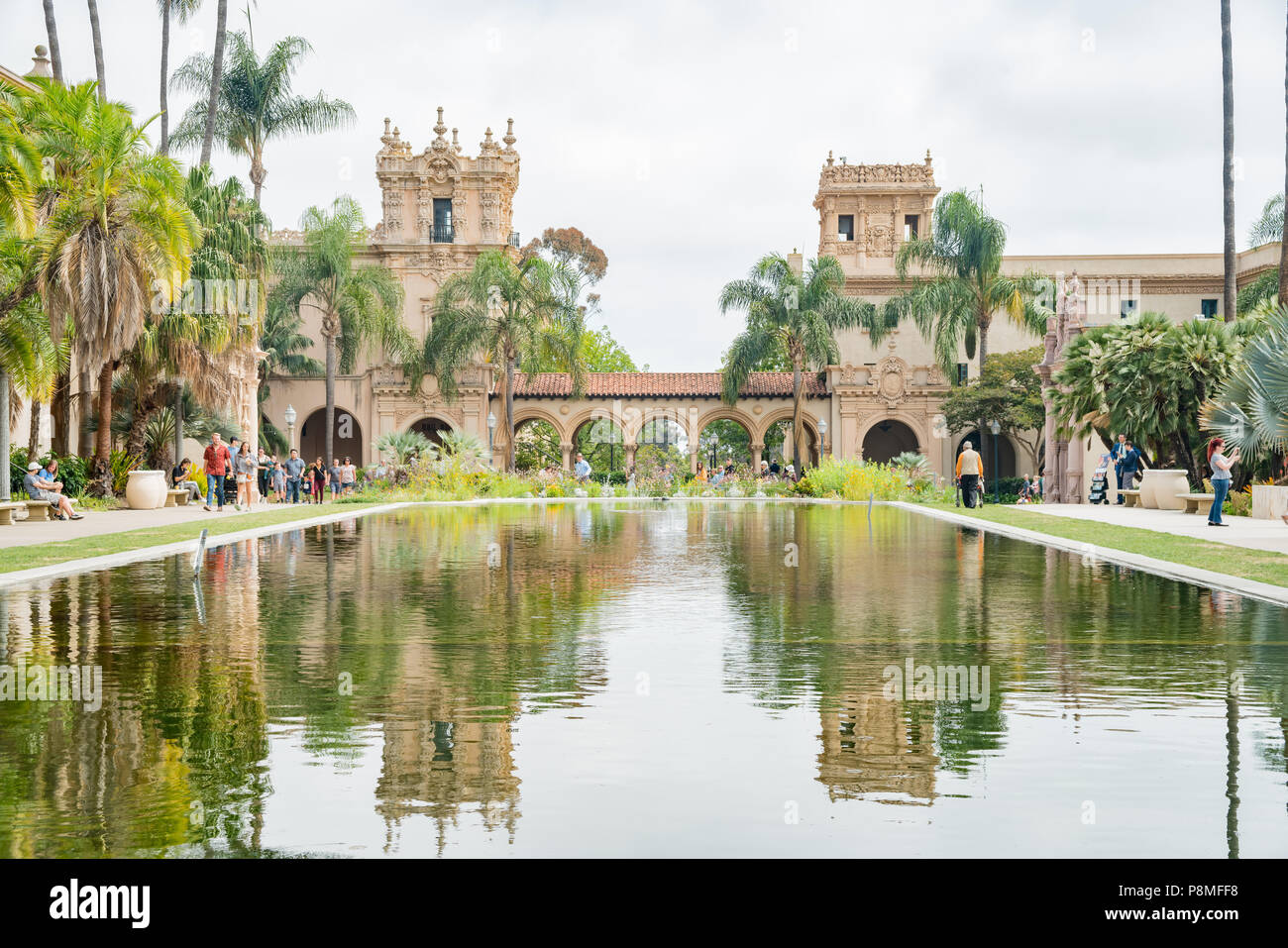 San Diego, giu 27: lily pond nella bella e storica Balboa Park a giugno 27, 2018 a San Diego, California Foto Stock