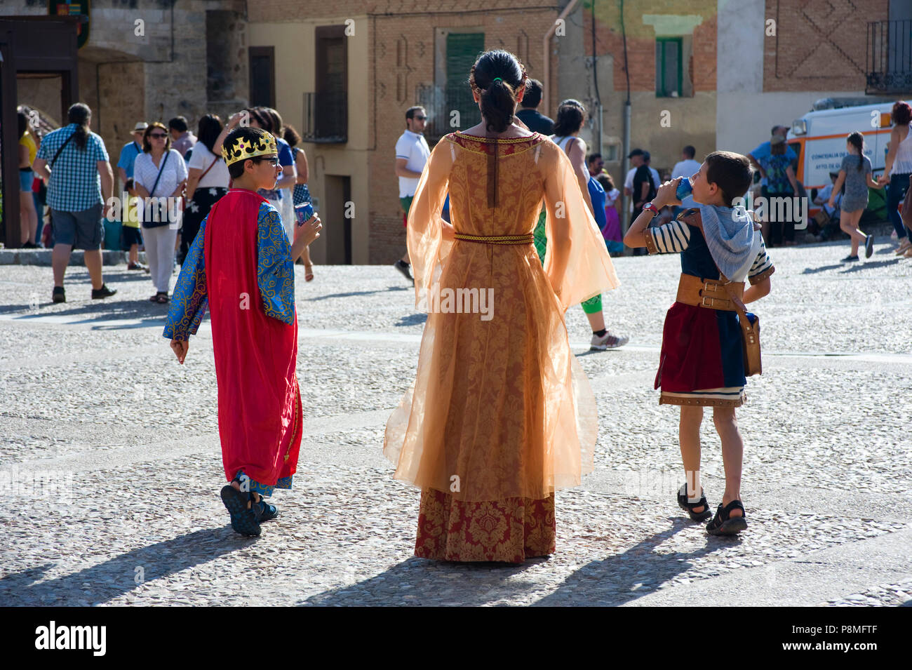 Festa medievale in Hita, Guadalajara, Spagna. Il 7 luglio 2018. Foto Stock