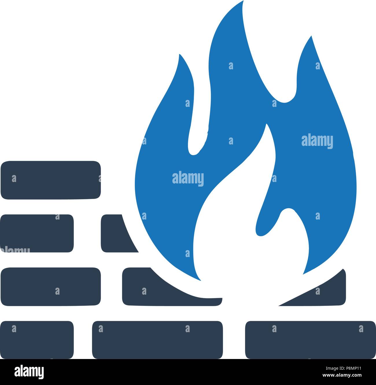 Firewall , Internet icona di protezione Illustrazione Vettoriale