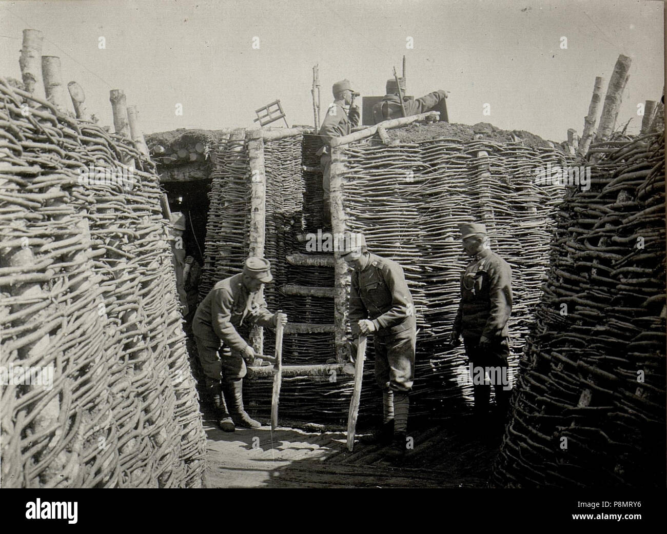 . 340 Infanterie Beobachtungsstand. Aufgenommen am 5.IV.1916. I.Rgt.65. (BildID 15536744) Foto Stock