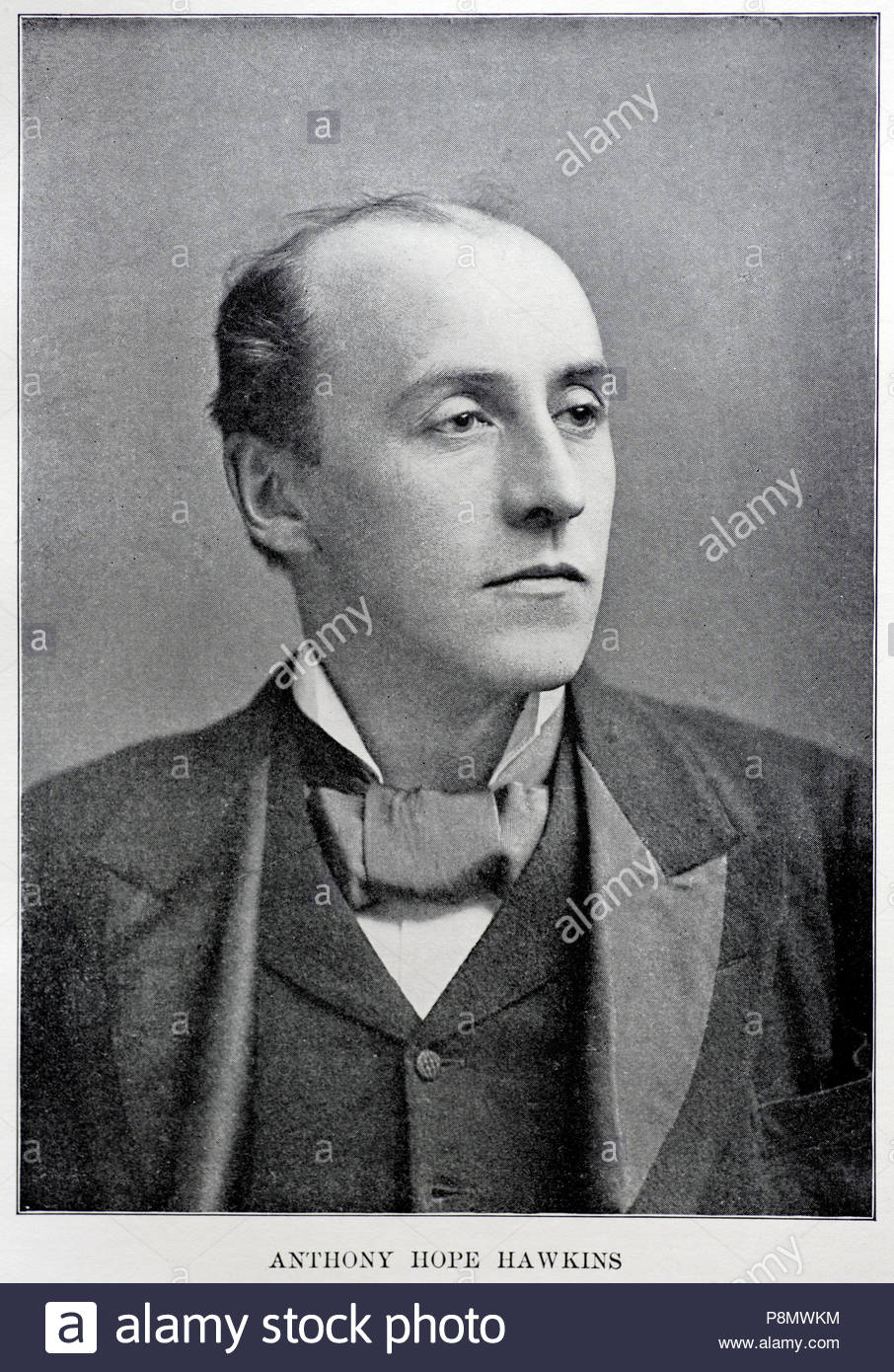 Anthony Hope Hawkins ritratto, 1863 - 1933, era un romanziere inglese e drammaturgo, immagine dal c1900 Foto Stock