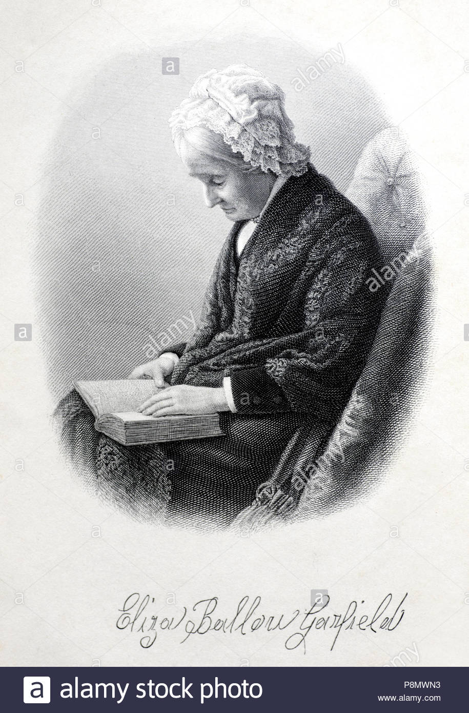 Eliza Ballou Garfield, 1801 - 1888, madre del ventesimo U.S. Presidente Garfield, immagine dal 1880 Foto Stock