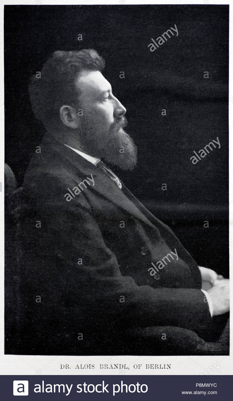 Il dott. Alois Brandl, 1855 - 1940, era un filologo e studioso di Shakespeare, immagine dal c1900 Foto Stock