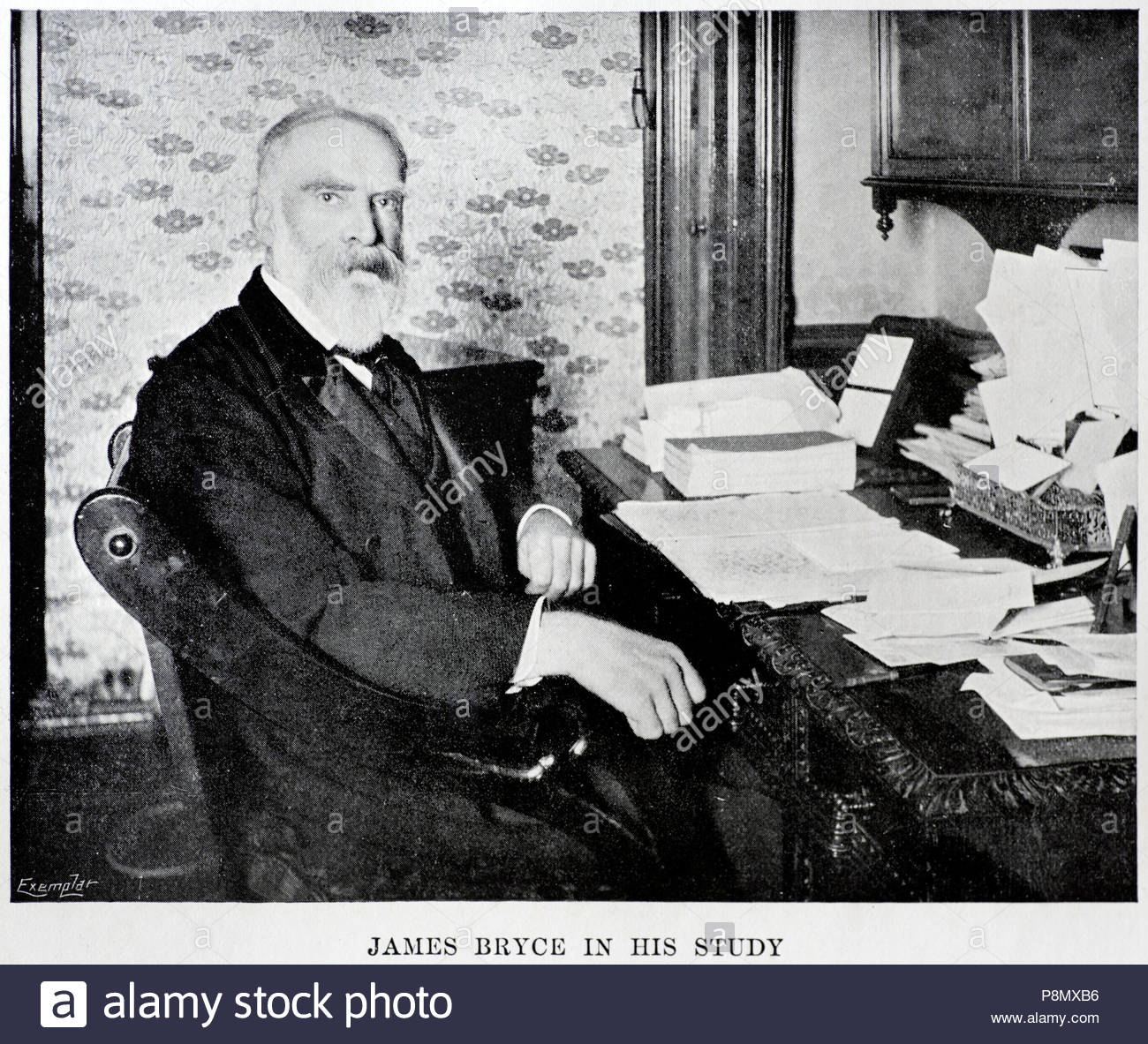 James Bryce ritratto, 1838 - 1922 era un accademico britannico, giurista, storico e uomo politico liberale, immagine dal c1900 Foto Stock