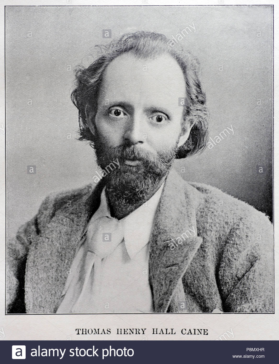 Thomas Henry Hall Caine ritratto,1853-1931, era un romanziere britannico e poeta, immagine dal c1900 Foto Stock
