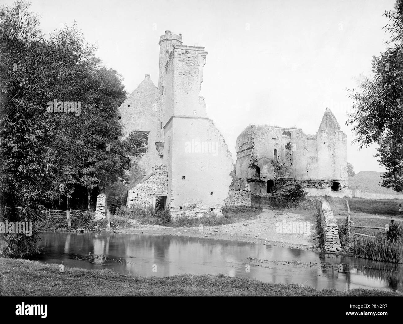 Minster Lovell Hall, Minster Lovell, Oxfordshire, 1888. Artista: Henry oggetto di scherno. Foto Stock