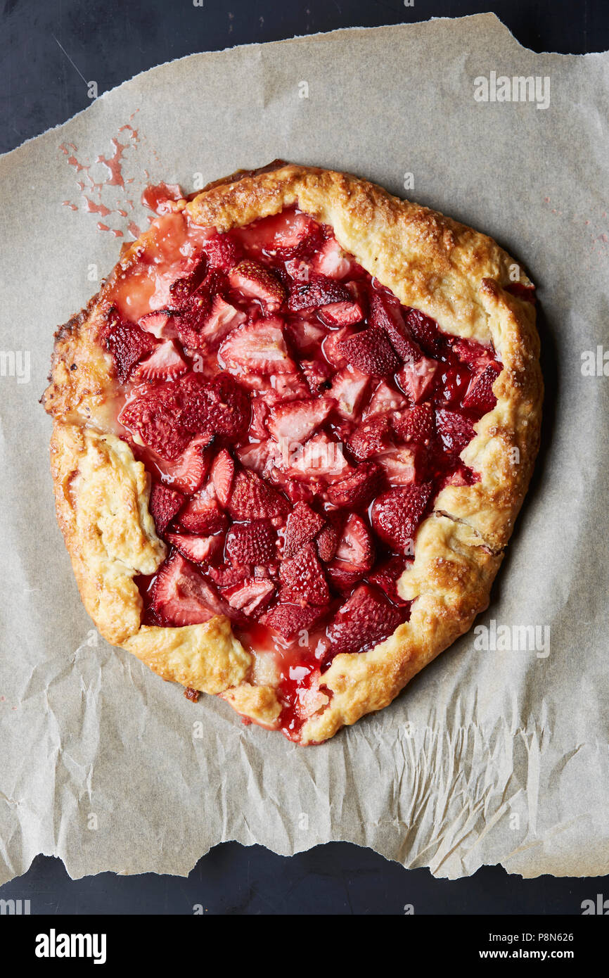 Crostata di fragole Foto Stock