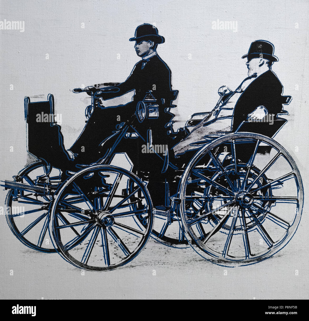 Andy Warhol (1928-1987), Daimler Motorkutsche (1886), dettaglio, 1987. Galleria Nazionale di Praga (Národní galerie v Praze). Artista del copyright deve als Foto Stock