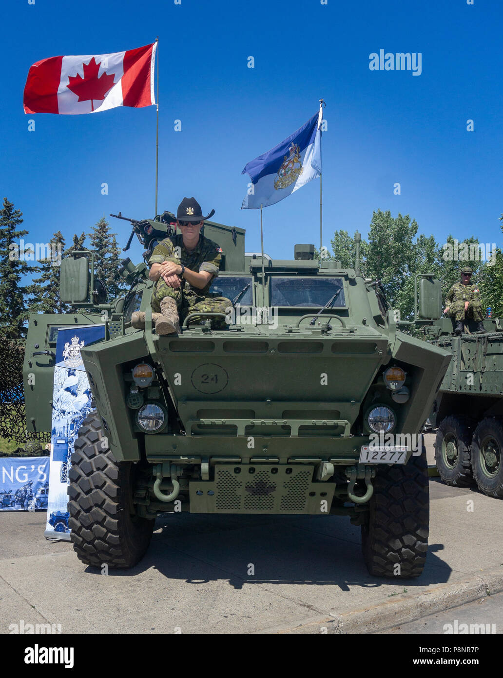 Veicolo militare Calgary Stampede Alberta Canada Foto Stock