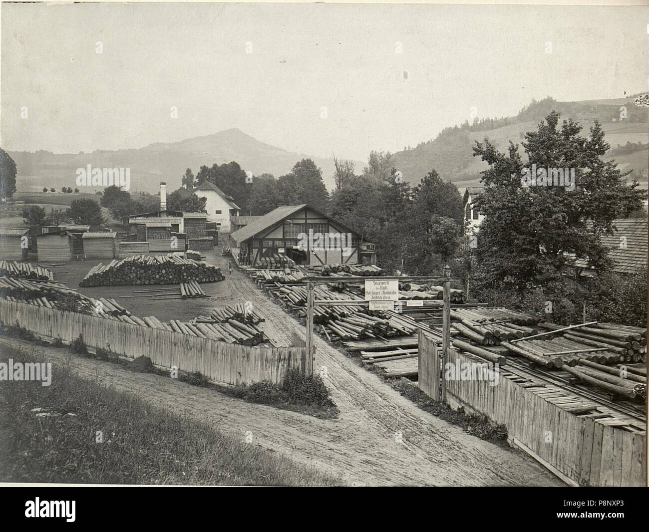 354 K.u.k. Holzlager. Sägewerk. Aufgenommen am 20.Juli 1916. (BildID 15477499) Foto Stock