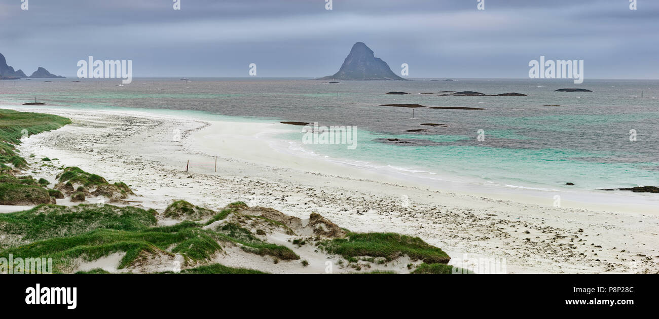 Spiaggia a Bleik su Vesteralen Foto Stock