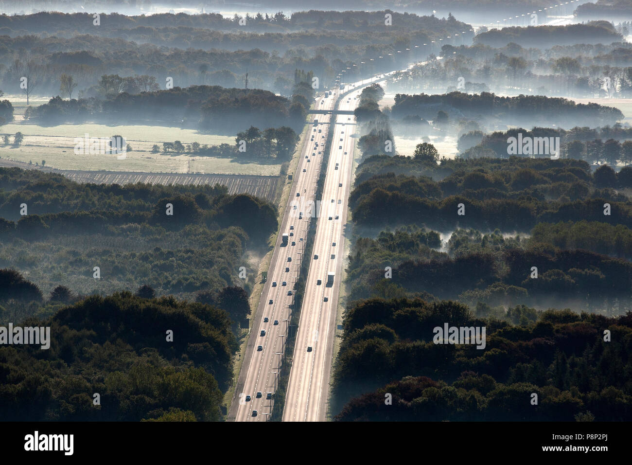 Antenna di autostrada nei pressi di Bruges Foto Stock