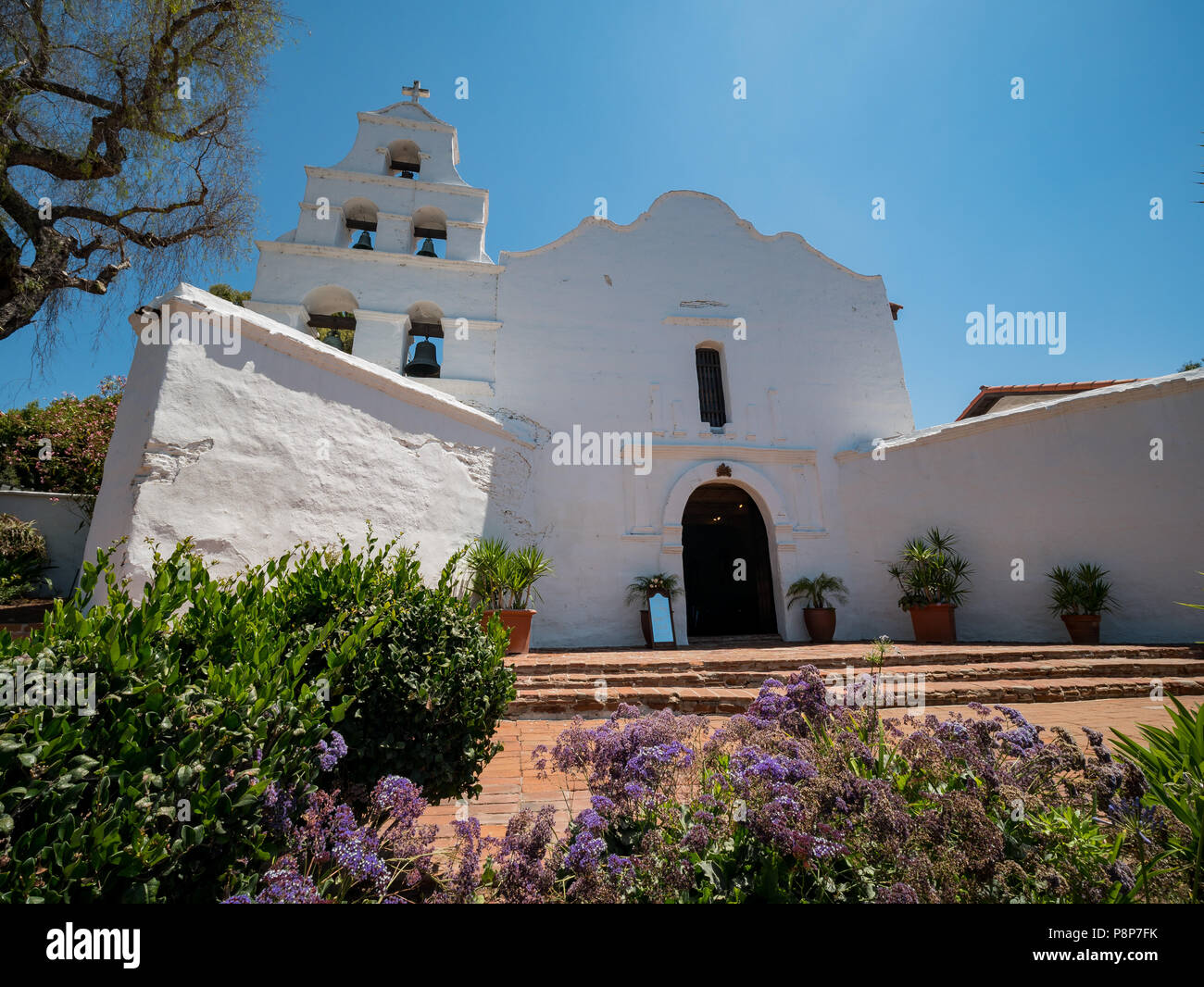 San Diego, 29 giu: vista esterna della missione storica di San Diego de Alcala giu 29, 2018 a San Diego, California Foto Stock