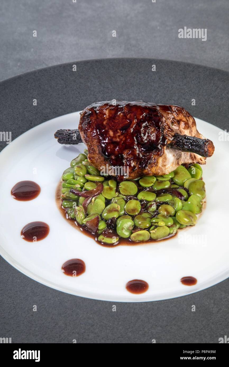 Cucina, cucina, ricetta da chef stella Michelin Laurent clemente, COURS GABRIEL, CHARTRES Foto Stock