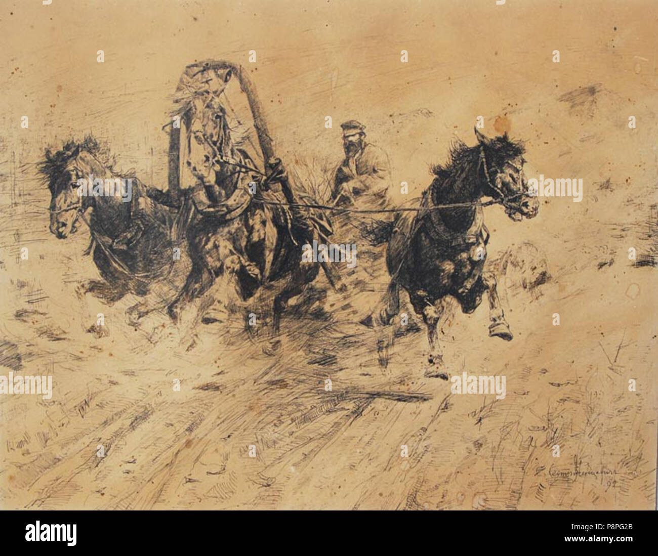 . 531 Stanislaw-bohusz-siestrzencewicz-trojka-1892 Foto Stock