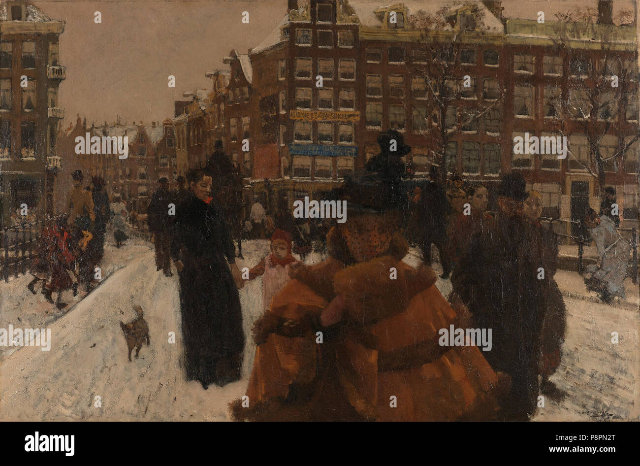 . 300 George Hendrik Breitner - Il Singelbrug vicino la Paleisstraat in Amsterdam Foto Stock