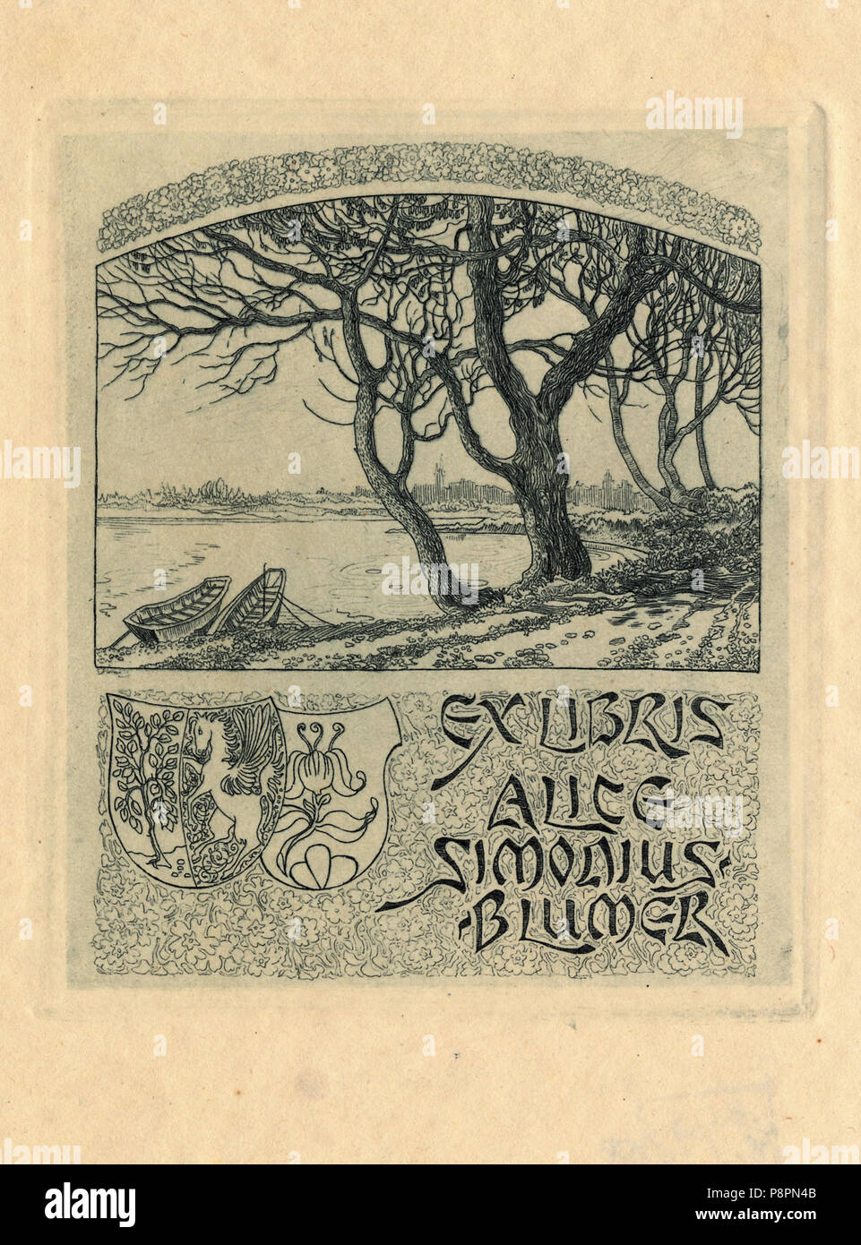 . 279 Ex libris Alice Simonius-Blumer Foto Stock