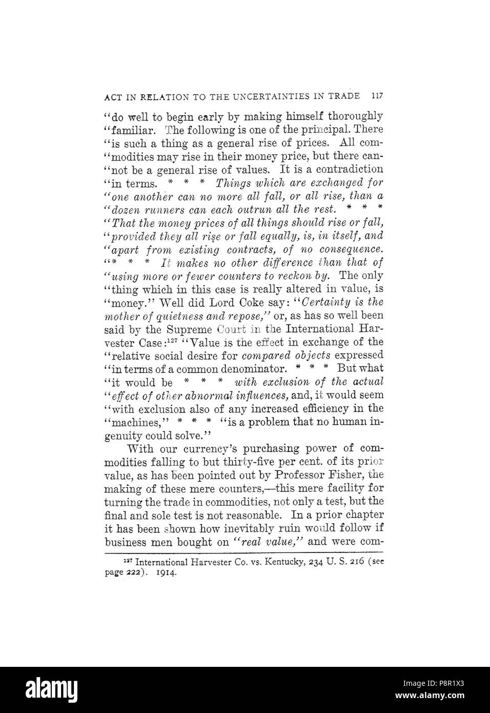 . 264 Earle, non la fissazione di prezzi di distruggere la libertà, 1920, 117 Foto Stock