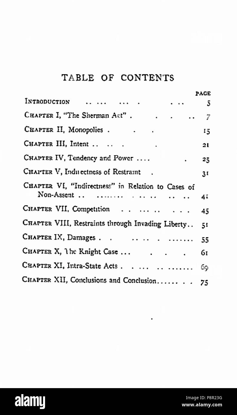 . 264 Earle, libertà di commercio come arginato dalla legge nazionale, 1909 03 Foto Stock