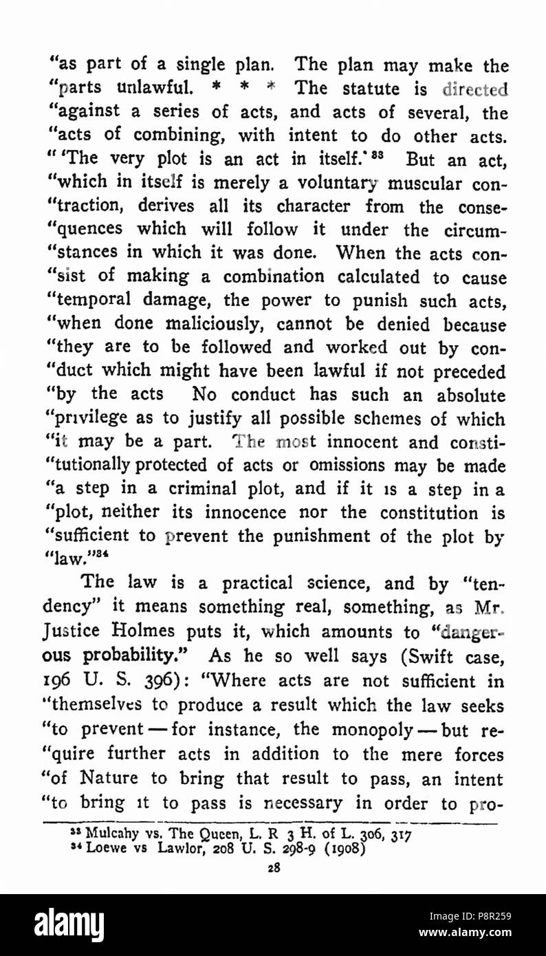 . 264 Earle, libertà di commercio come arginato dalla legge nazionale, 1909 28 Foto Stock