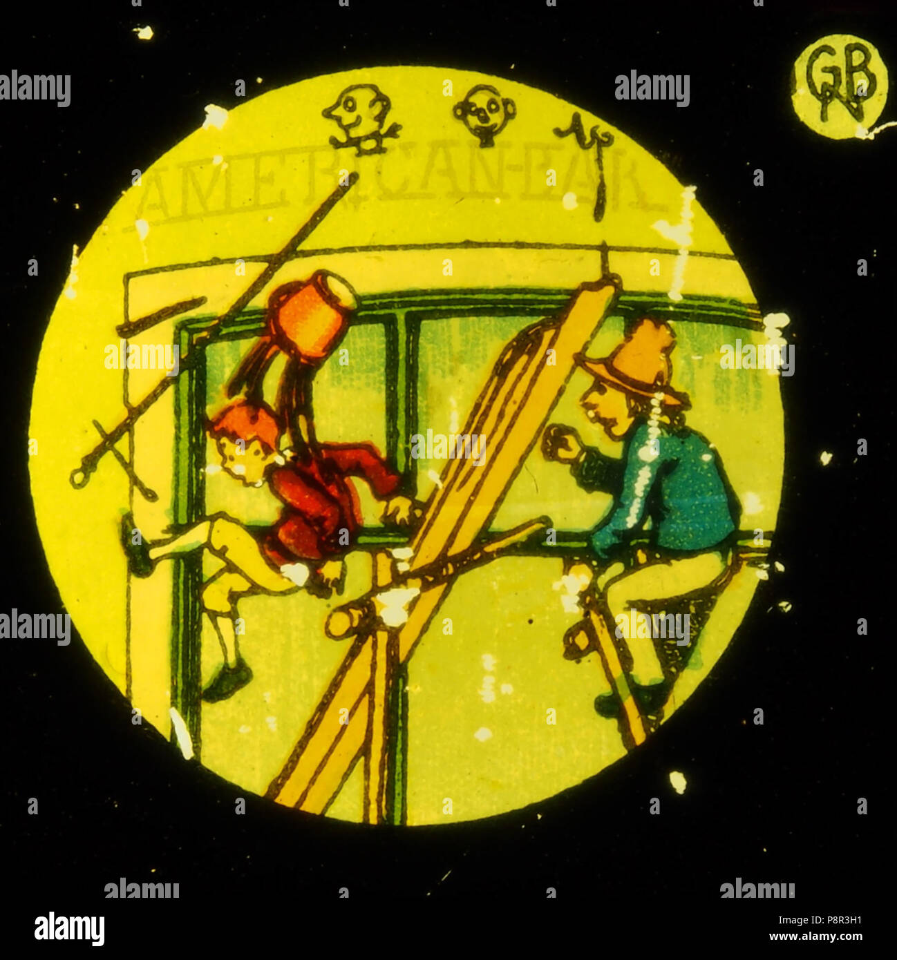 . 554 Theodor von Kramer (T.V.K.) n. 8, i lavoratori sui ponteggi ottenendo un incidente, l'immagine 4 Foto Stock