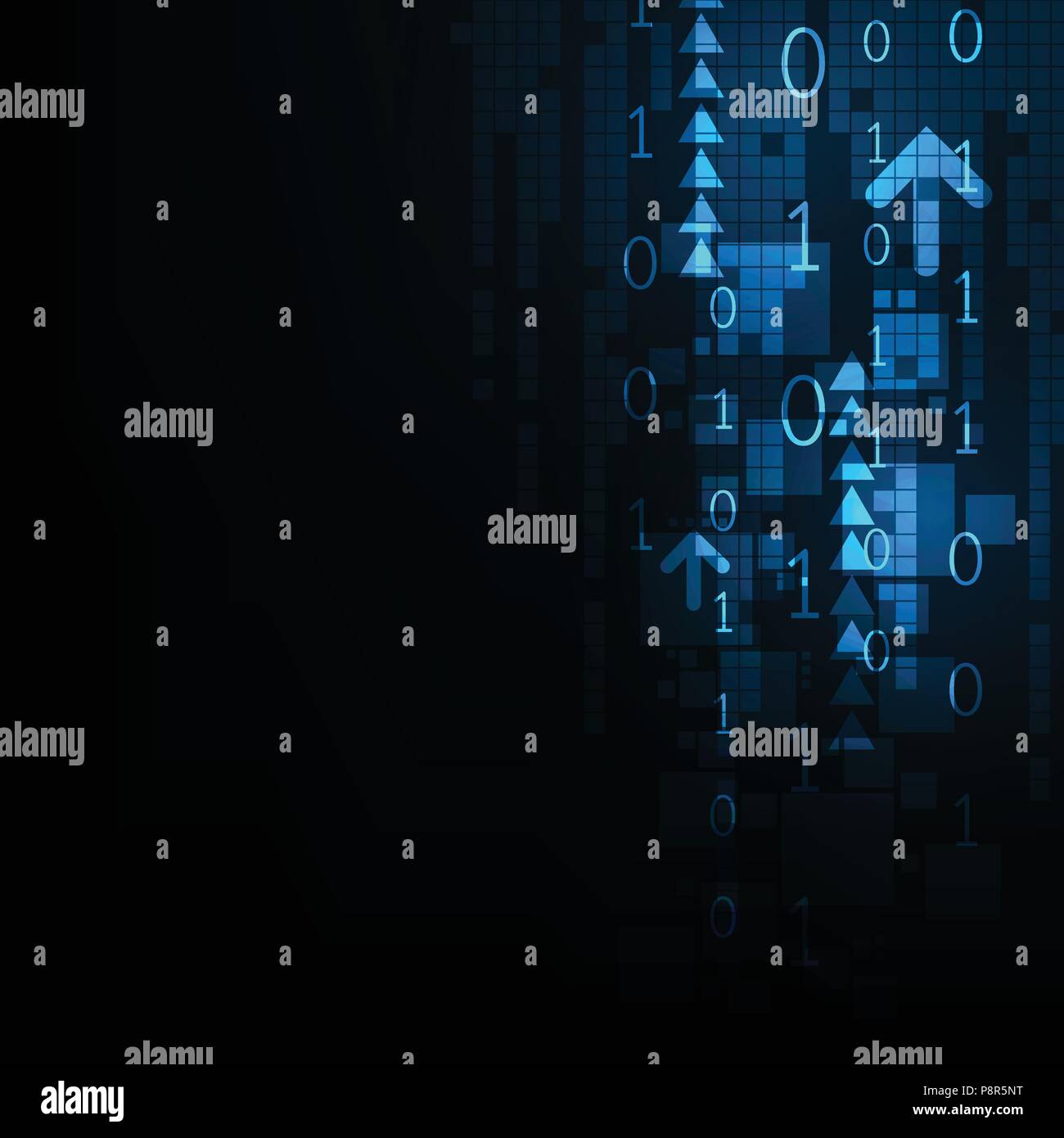 Il mondo digitale del sistema di comunicazione. Illustrazione Vettoriale