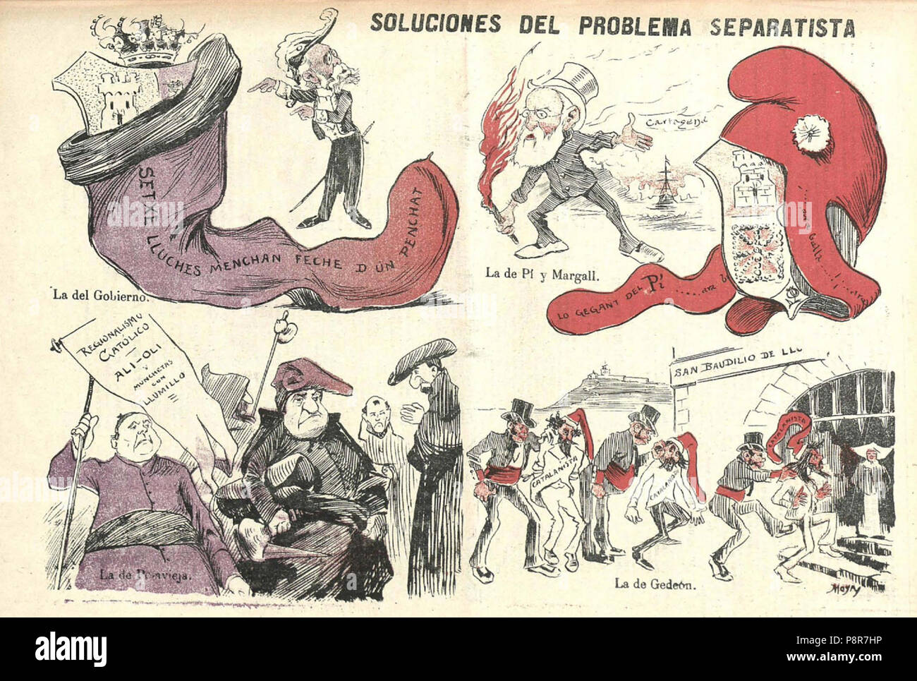 . 524 Soluciones del problema separatista, de Moya Foto Stock