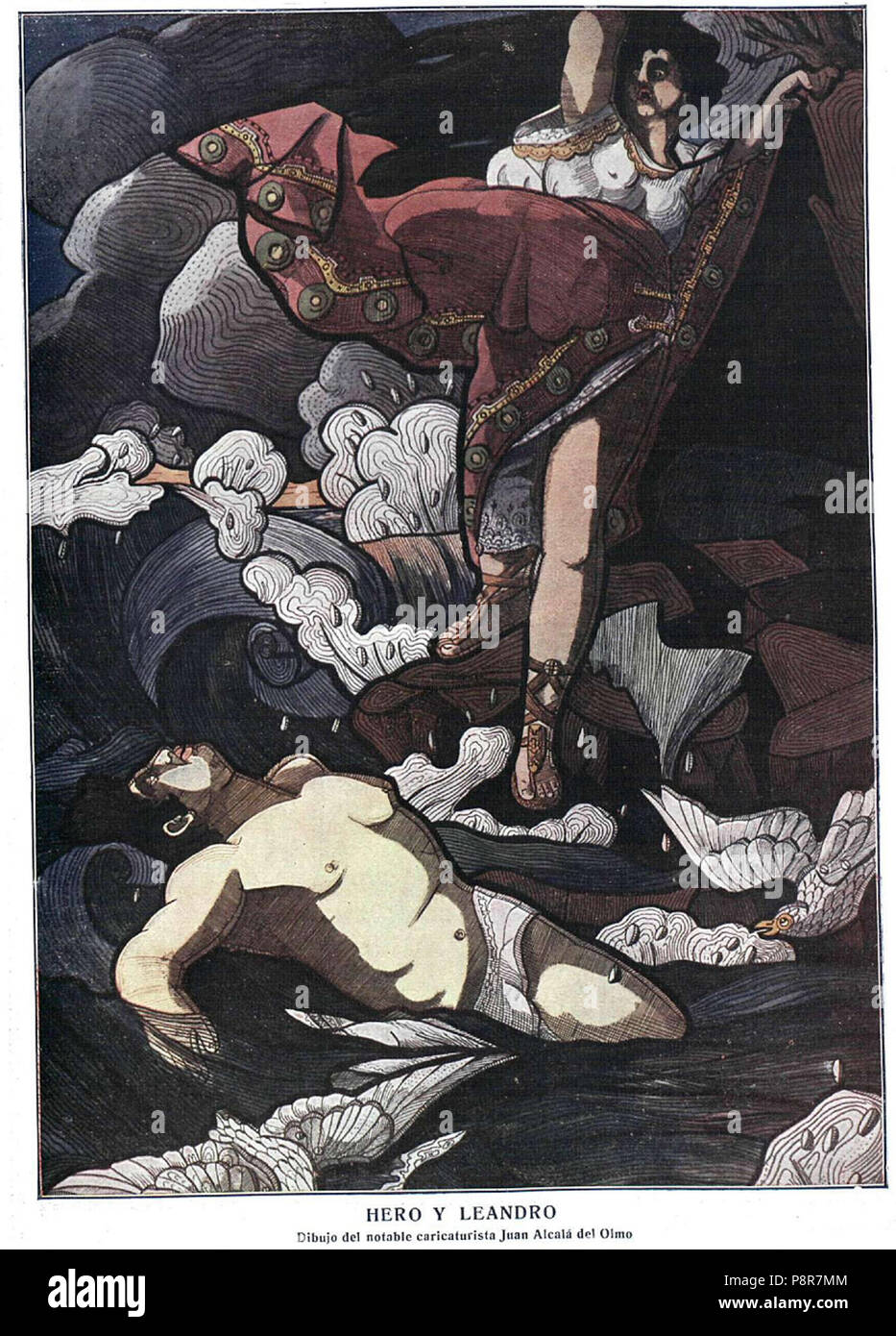 330 Hero y Leandro, de Juan Alcalá del Olmo Foto Stock