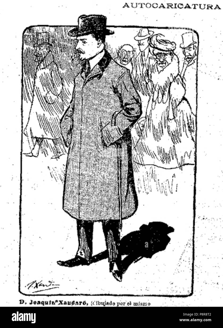 48 Autocaricatura, de Joaquín Xaudaró Foto Stock