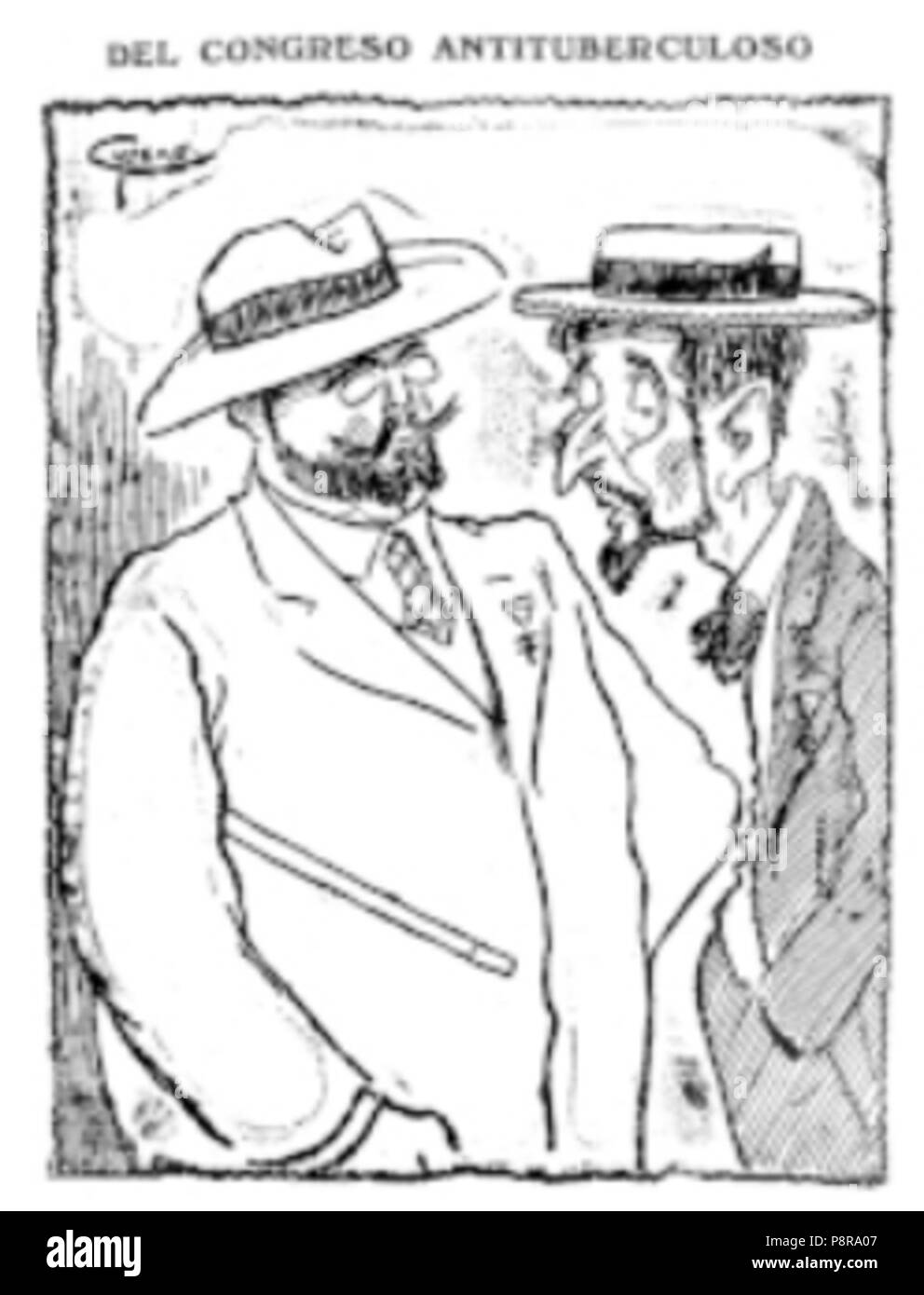 . 107 del Congreso Antituberculoso, de Cyrano, El Pueblo Vasco, 16-09-1912 Foto Stock