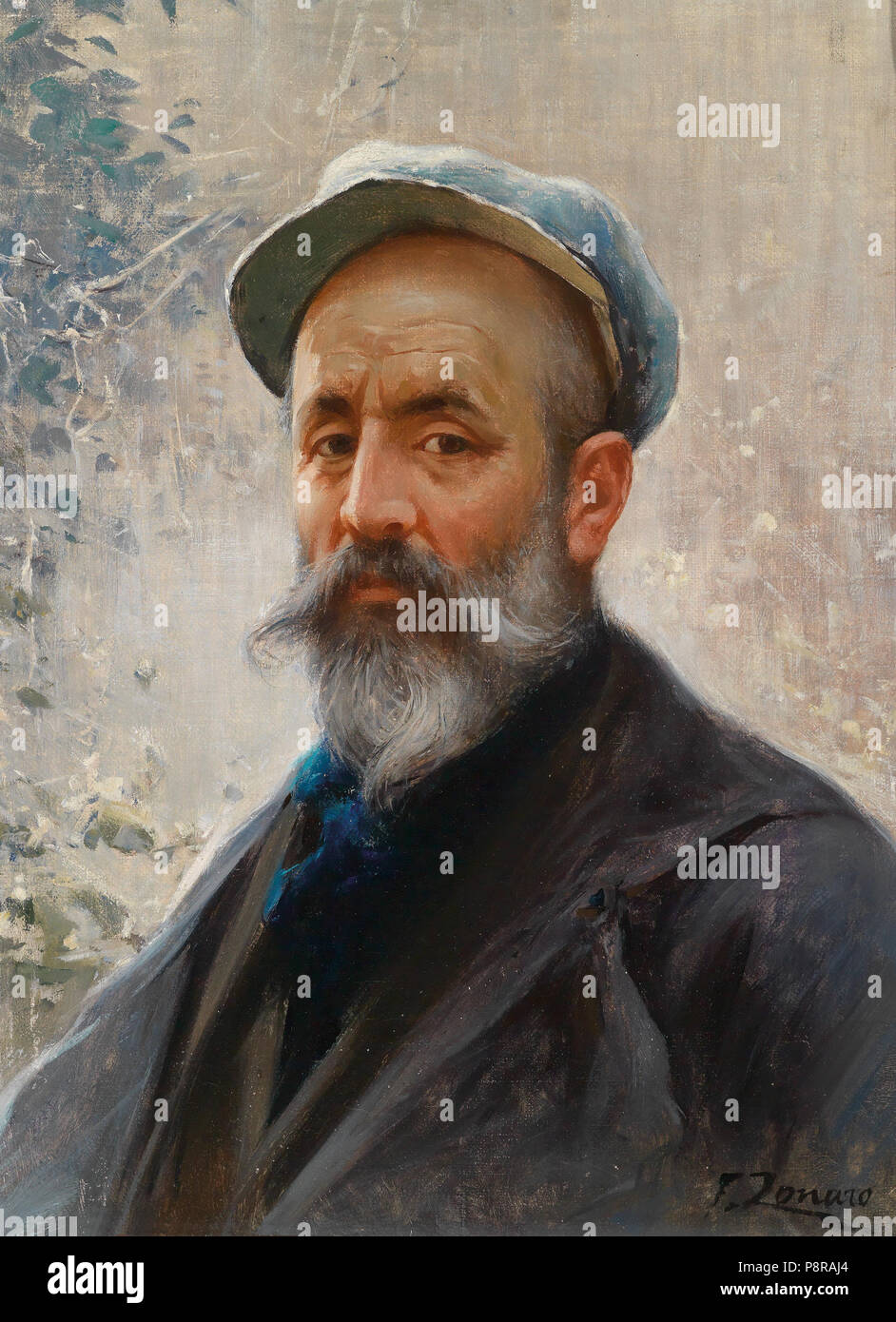 . 282 Fausto Zonaro Selbstbildnis Foto Stock