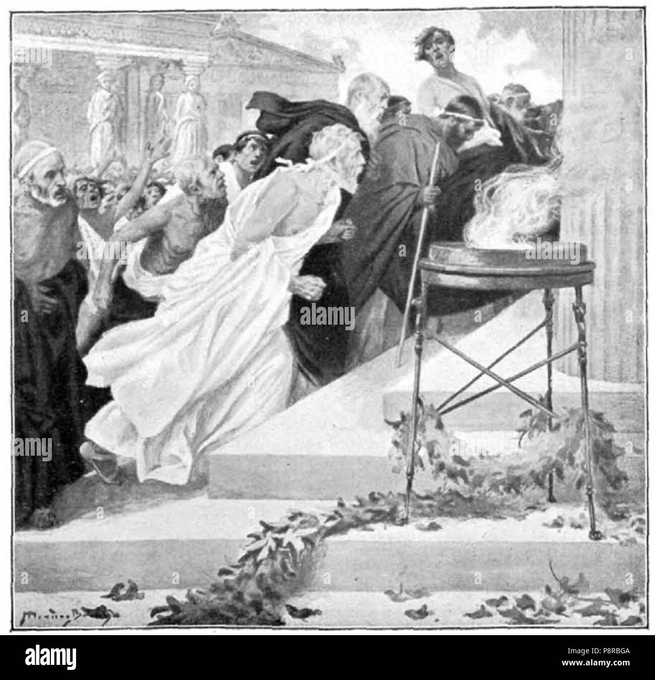 115 Dibujo de Narciso Méndez Bringa premiado en la Exposición de Madrid Foto Stock